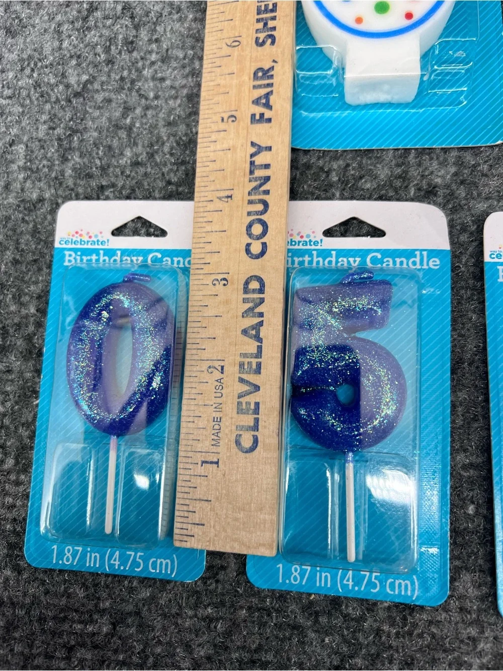 Lot Of 6 Birthday Candle Numbers 0, 5, 8, 9